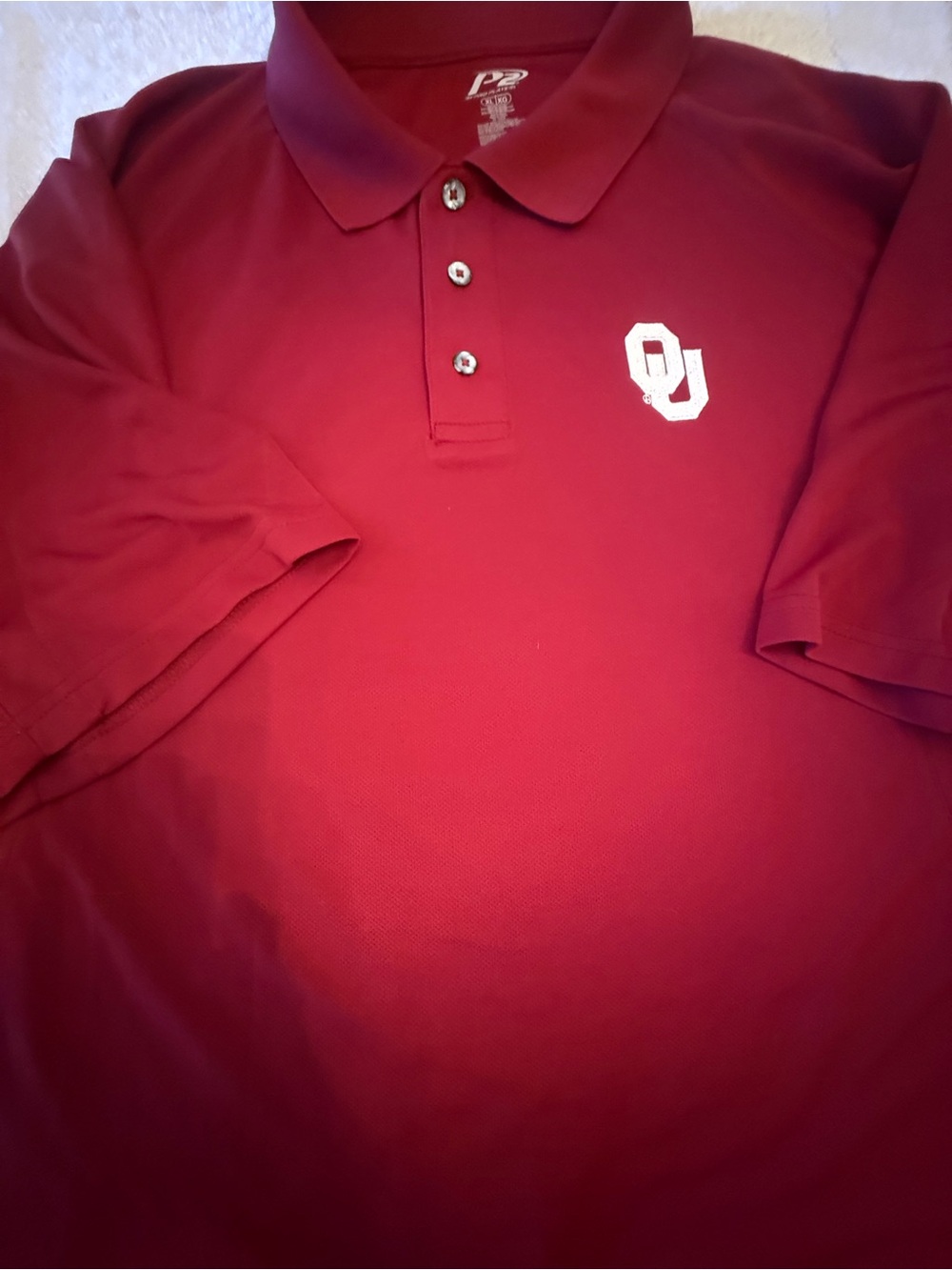 Pro Player Men's Crimson/White OU Embroidered Polo XL